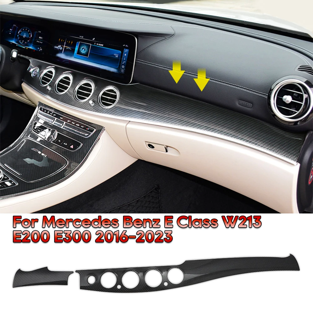 For Mercedes Benz E Class W213 E200 E300 2016-2023 LHD Car Dashboard Panel Trim Cover Front Shell Auto Decoration Accessories