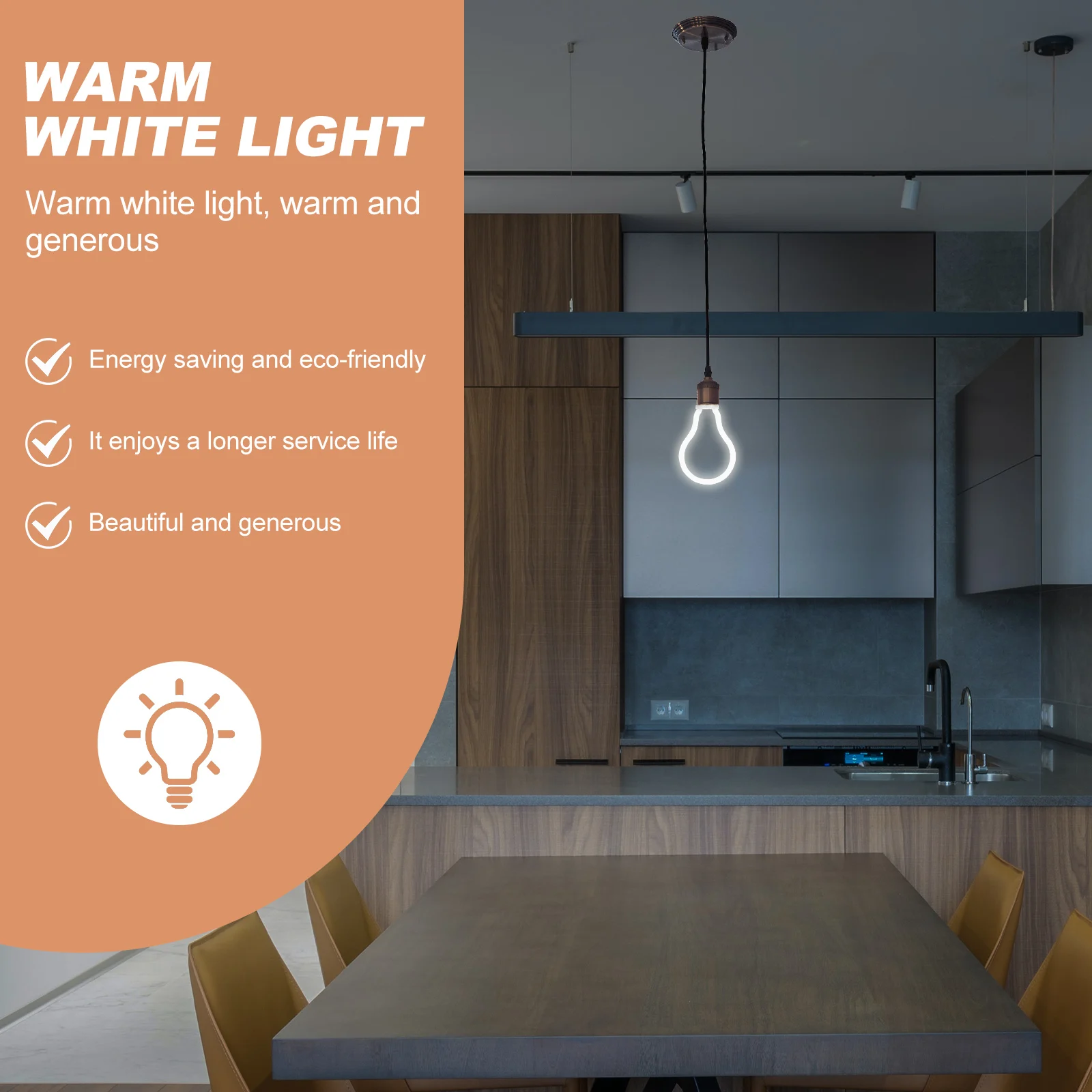 

1pc Vintage Led Bulb Warm Saving Retro Style Decorative Light For Home Hotel Restaurant Shop Supple