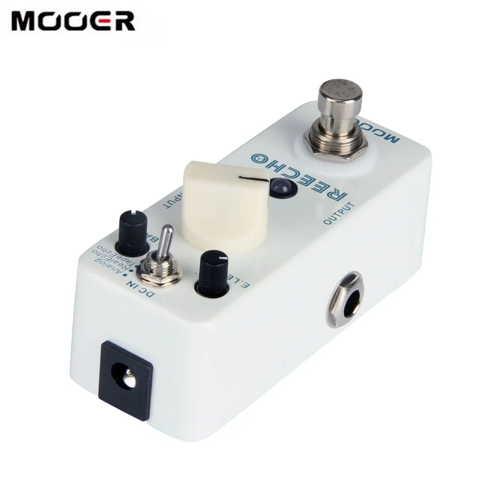 Mooer Reecho Micro Digital Delay Effect Pedal 3 Delay Modes(Analog/Real Echo/Tape Echo) for Electric Guitar True Bypass