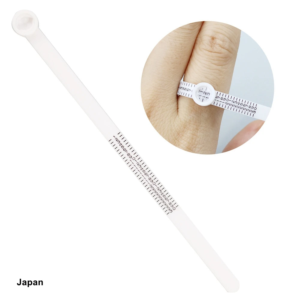UK US EU Standard Measure Gauge Belt Ring Sizer With Magnifier Finger Size Coil Screening Jewellery Tools Custom Logo