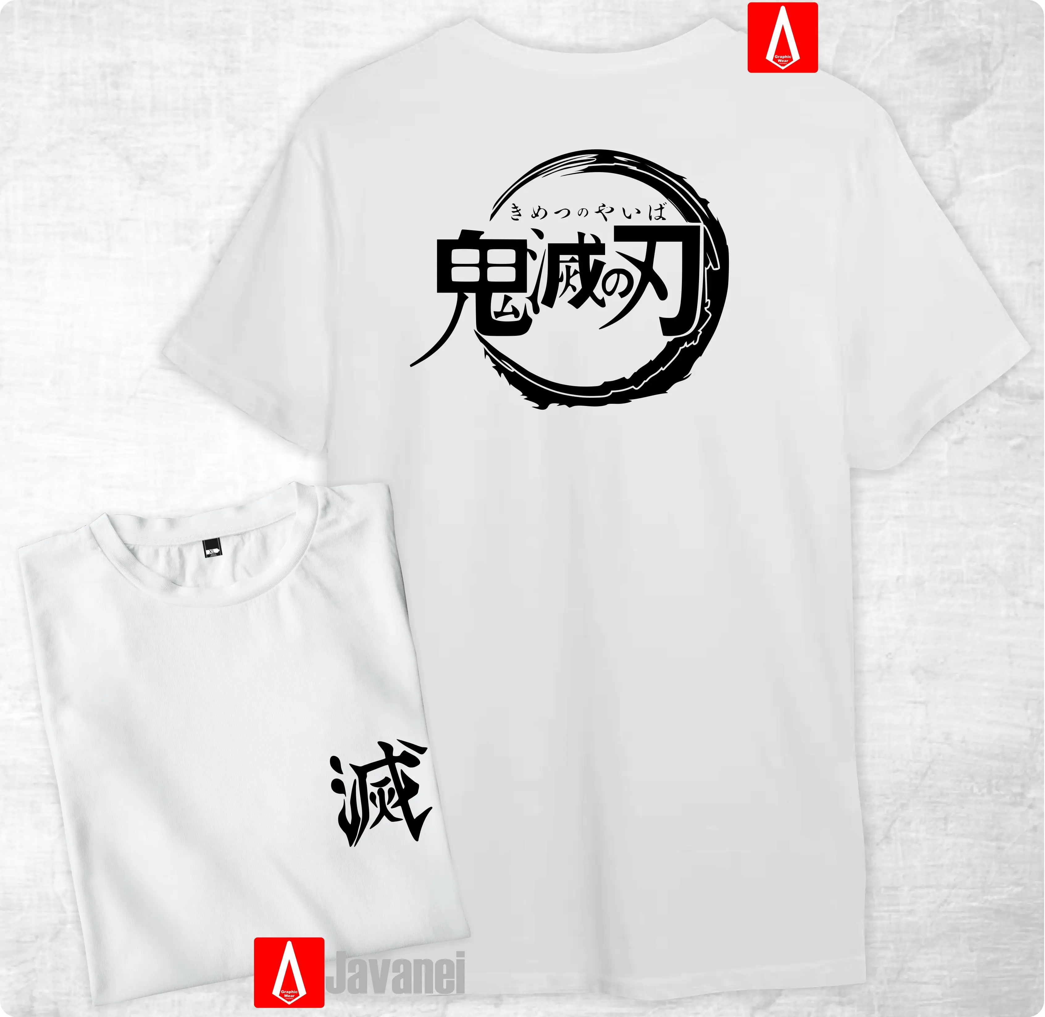 Kaos Demon slayer dual anime santai keren hobby outdoor distro