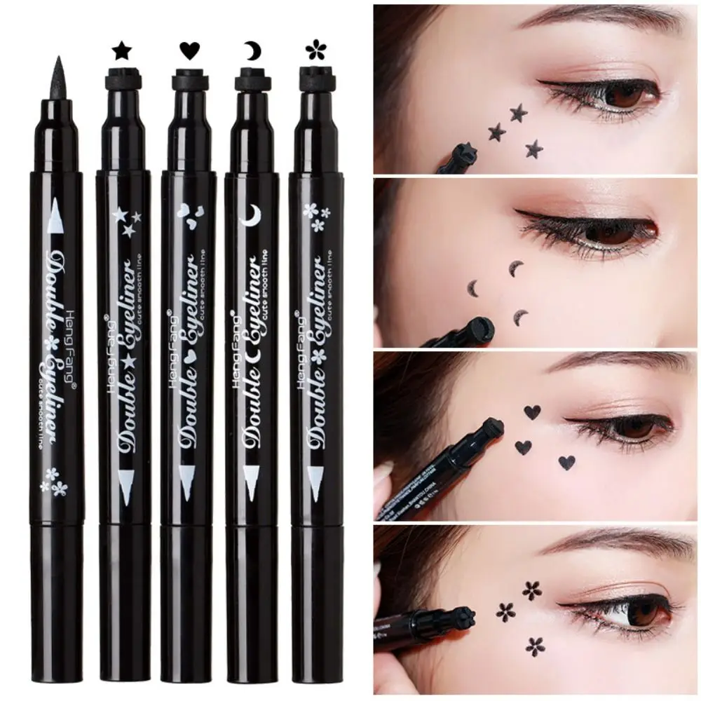 Hart/Maan/Ster Ontwerpen Maanlicht Glam Eyeliner Pen Waterdichte Anti-Olie Tattoo Stempels Natuurlijke Sneldrogende Vloeibare Eyeliner Potlood