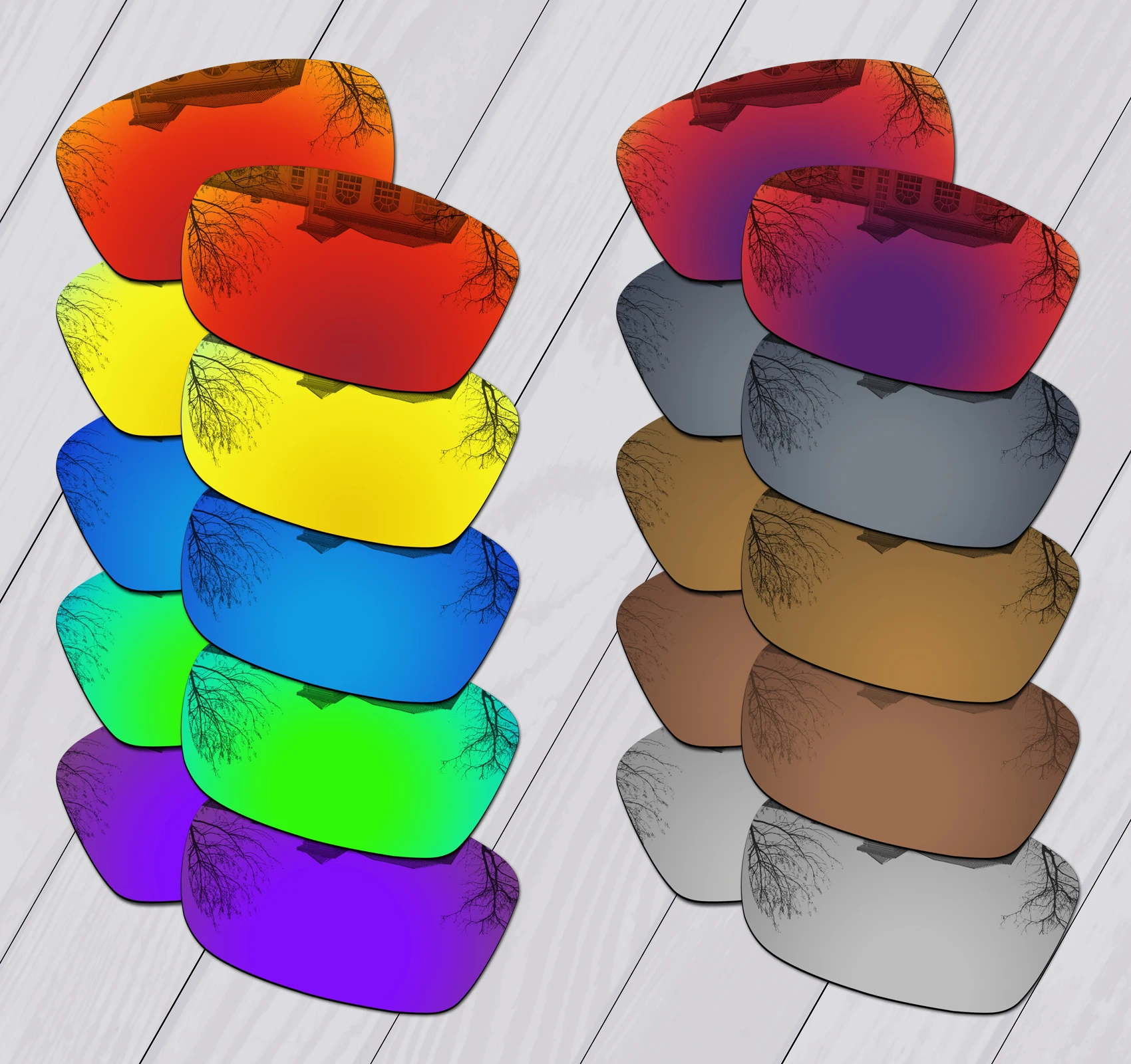 E.O.S-Verres de rechange améliorés pour lunettes de soleil Oakley JupClaFactory Lite wing 4066, choix multiple