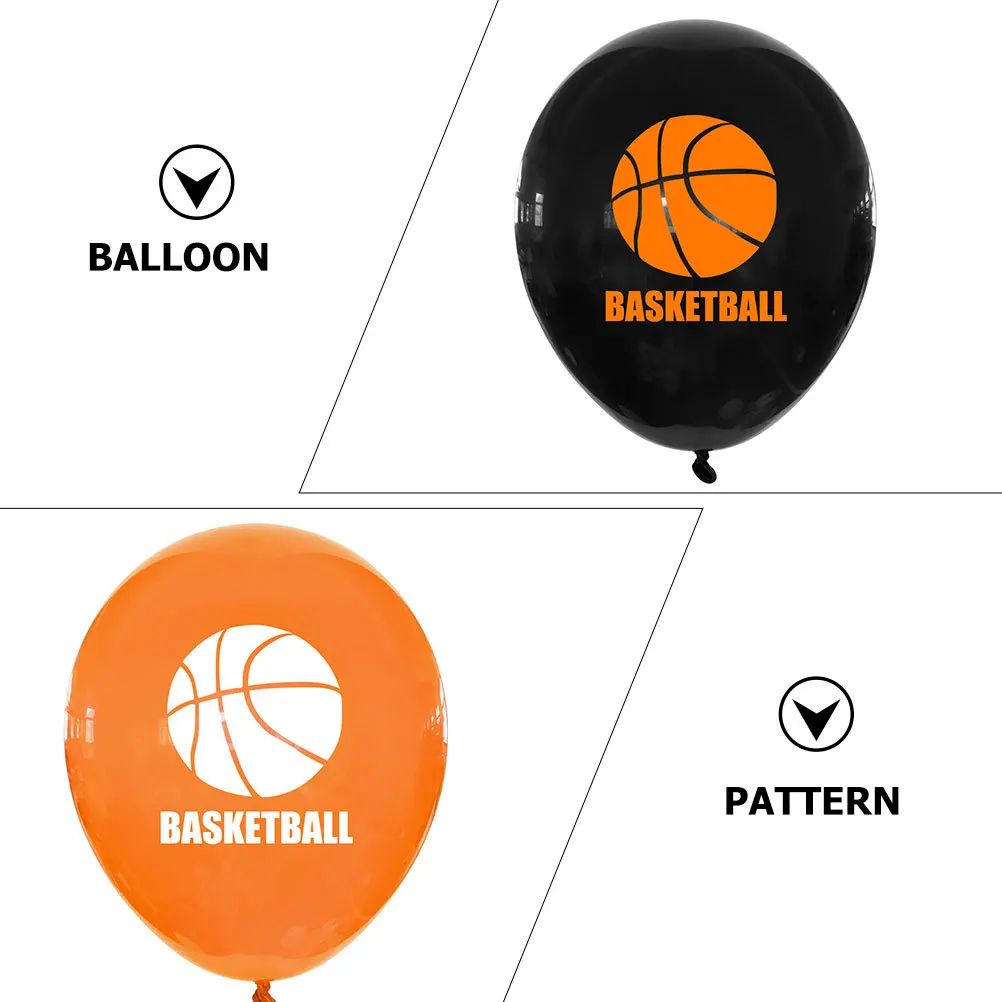

33Pcs Basketball Balloons Durable Latex Assorted Color Birthday Party Decor Supplies Themed Celebration Birthday Party Balloons