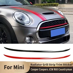 Front Grille Cover Case Decoration Radiator Grill Strip Trim Sticker for Mini Cooper Coopers JCW R60 Countryman Accessories