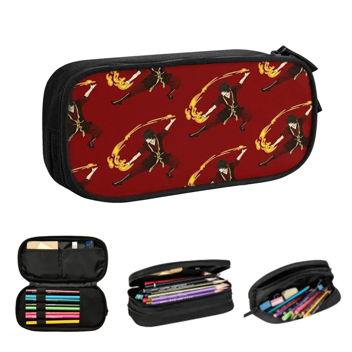 

Zuko Avatar The Last Airbender Пеналы Большие сумки для ручек Коробка для ручек Пенал для мальчиков и девочек Студенты Канцелярские принадлежности