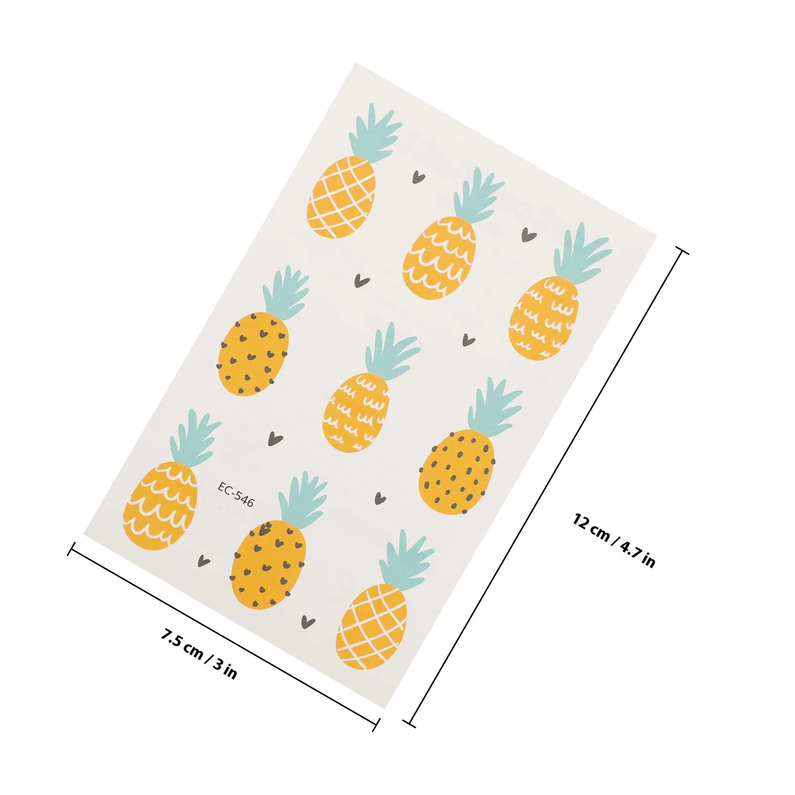 10 個防水漫画パイナップルボディタトゥー素敵なフルーツステッカー簡単に適用子供の顔腕装飾ステッカー