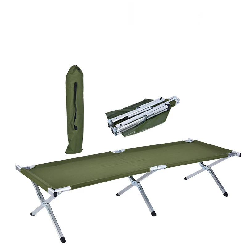 Folding Camp Bed Ultralight Camping Cots Sleeping Cot for Adults Outdoor Hiking Travel Lunch Break Cots