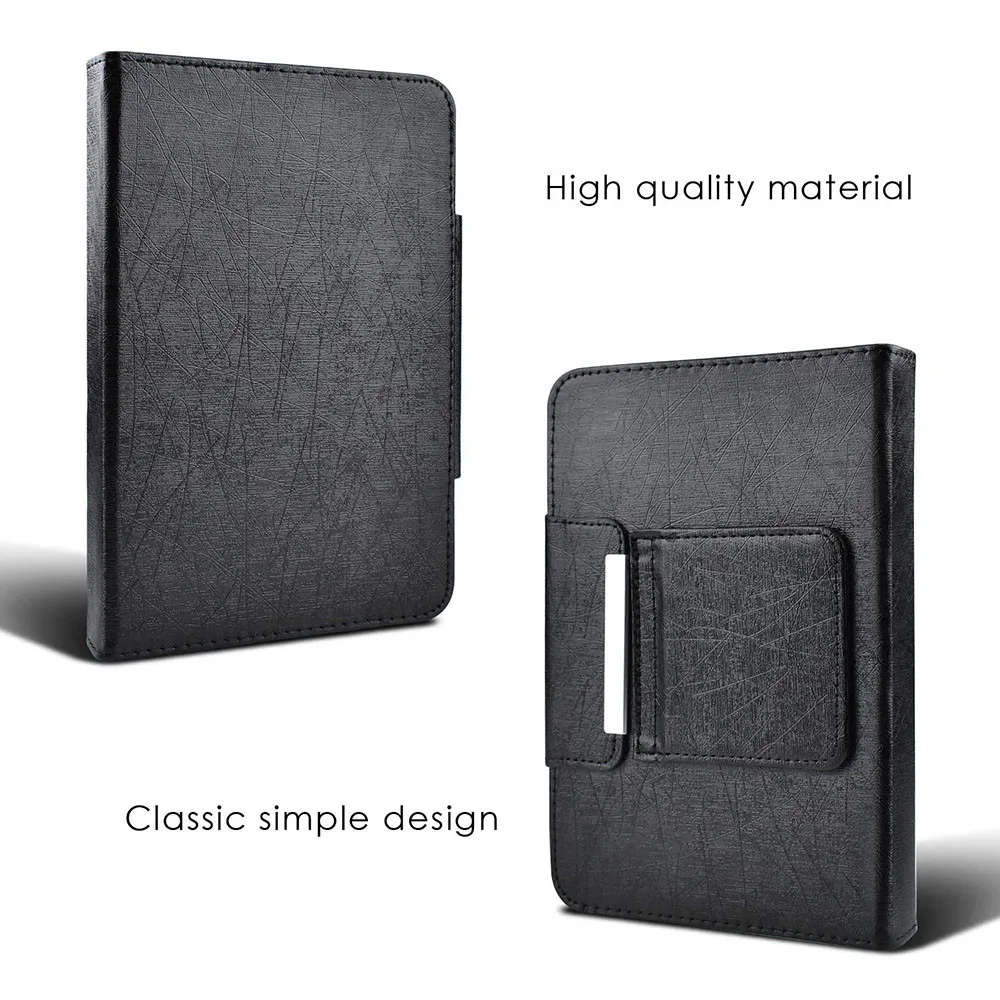 USB Trending portátil 7 "mini teclado inalámbrico Funda de cuero para tableta soporte Pc cubierta de teclado para juegos