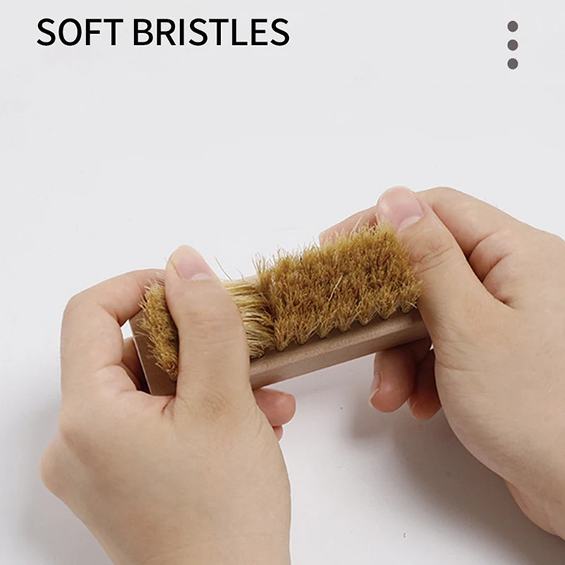Praktische Schuhbürste mit Holzgriff, Polierbürste, Kunsthaarbürste, weiche Schweineborstenbürste, Sneaker-Reinigungsbürste, Wäschebürste – Detail 3