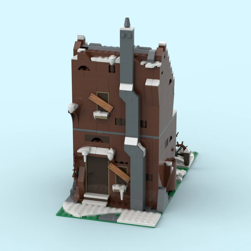 City Street View modèle MOC briques de construction maison de neige Modification technologie modulaire enfants cadeaux de vacances assembler des jouets costume