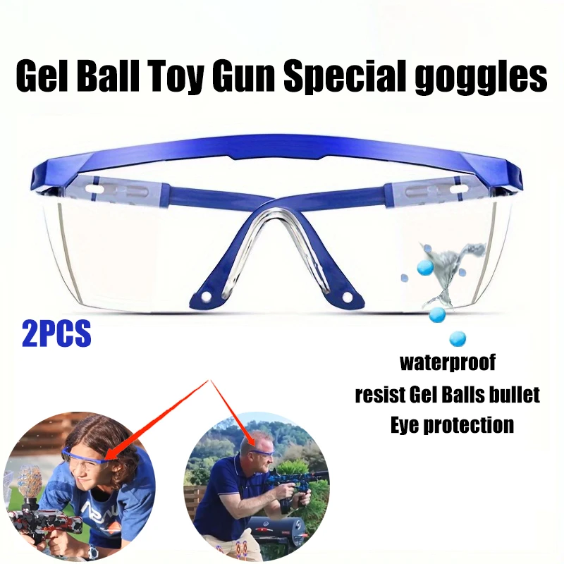 2 stks Gel Bal Speelgoed Pistool Speciale bril Waterdicht en Weerstaan Gel Ballen kogel Geschikt voor Speelgoed pistool Splatter bal impact speelgoed pistool