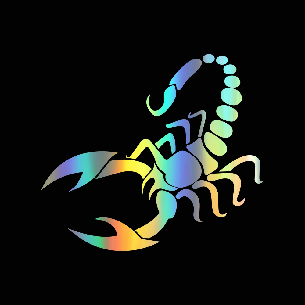 Personality Scorpion Car Sticker Reflective Laser Cars Styling Stickers Automobile Accessories PVC Decoration Waterproof Decal