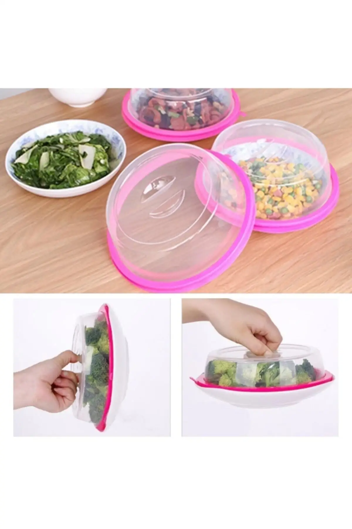 5 pcs Microwave Oven Food Protection Cover Heat Resistant Strong Leak-Proof Smell Does Not Cover