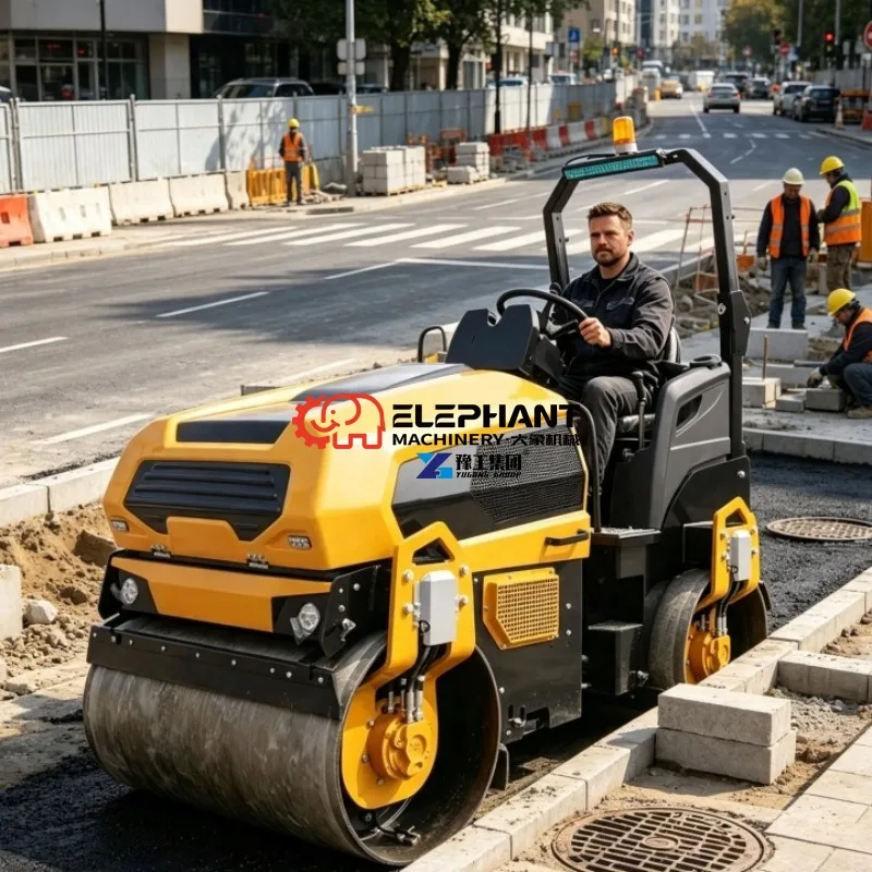 New Mini Compactor 3 Ton Ride on Road Roller Price for Asphalt Concrete Soil Compaction Construction