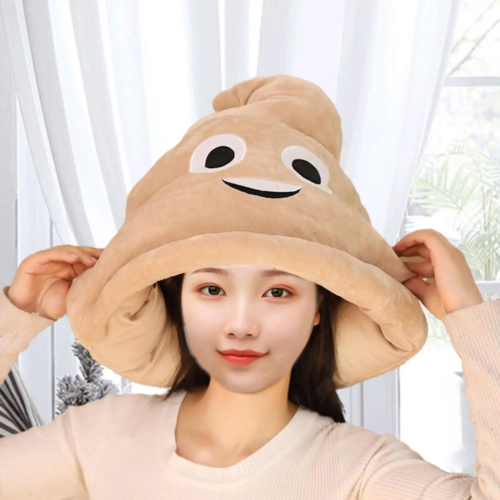 

Plush Poop Hat Cute Party Costume Hats for Halloween Festival Cosplay Games