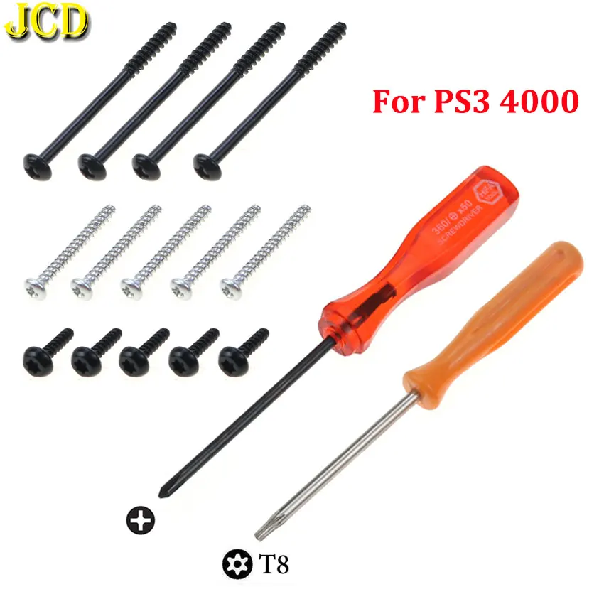 JCD Philips T8 Screws Repair Part For PS3 Super Slim CECH-4000 Housing Shell Screws for PS3 4000 4xxx 4K