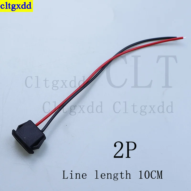Cltgxdd 1piece USB Type C connector 2/4/5-pin Type-C PH 2.0 with nut lock plate female TPC waterproof fast charging socket