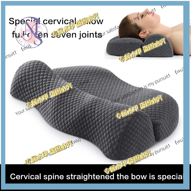 Memory foam contour pillow, ergonomic orthopedic sleeping pillow