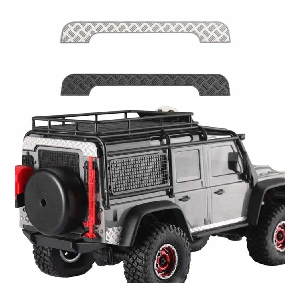 Anti Slip Decorative Sheet At The Top Of The Tailgate, Stainless Steel Shell Protective Sheet For 1/18 Traxxas Trx-4m Defender