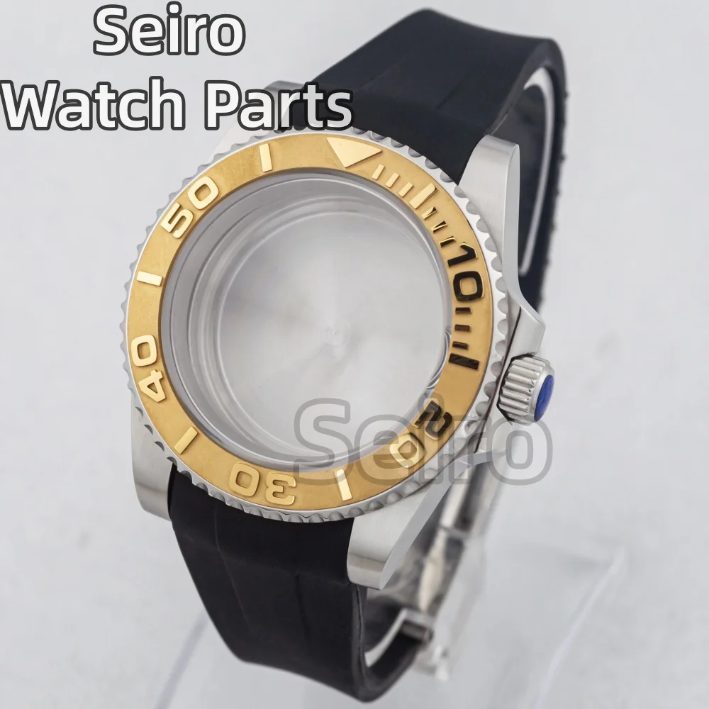 ل YACHT-MASTER 40 مللي متر ساعة حافظة المطاط حزام الياقوت الزجاج ل SUB GMT NH34 NH35 NH36 حركة 28.5 مللي متر الهاتفي الرجال مقاوم للماء #3