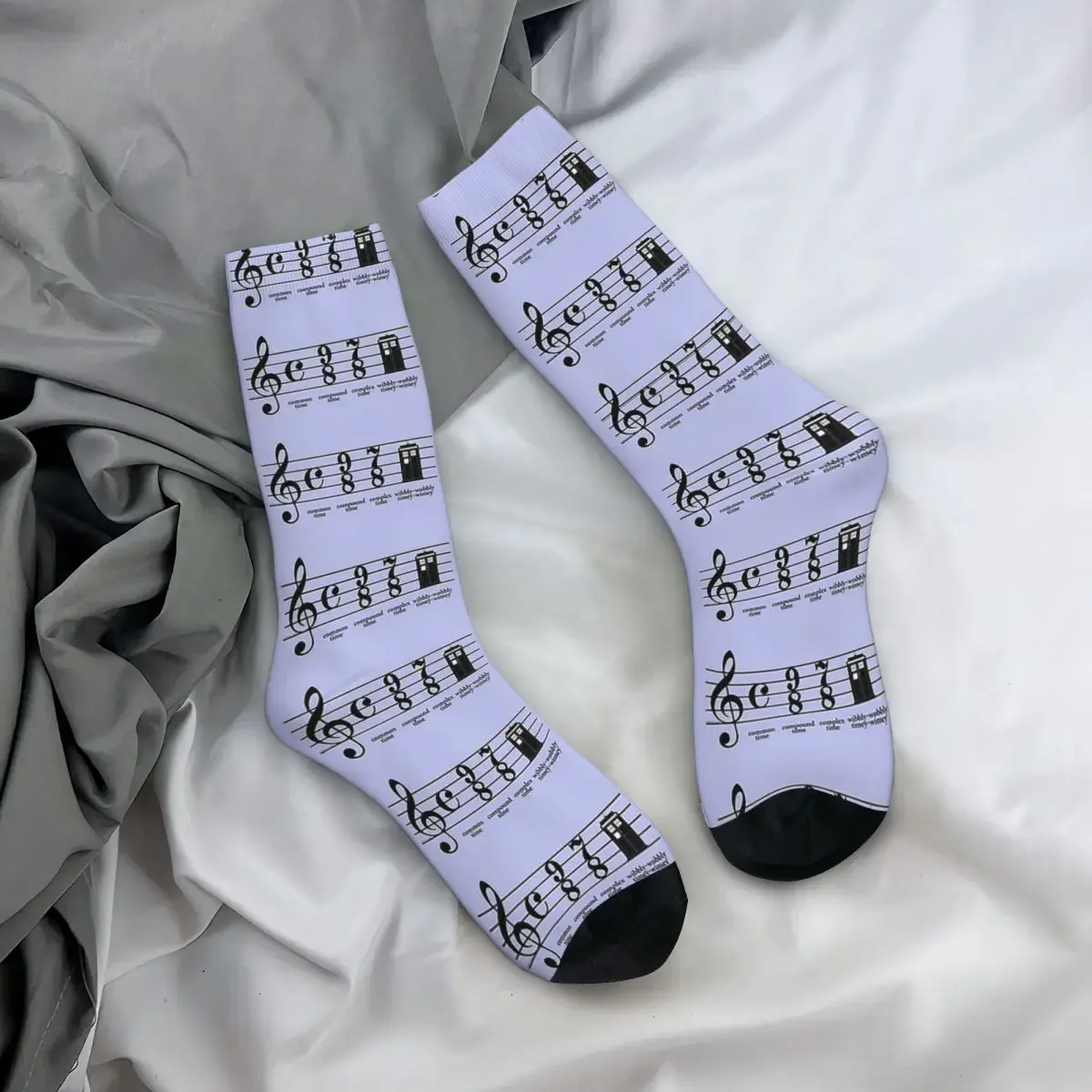 Wibbly-wobSONTimey-wimey Chaussettes Harajuku Absorbant la Sueur, Chaussettes sulfToutes Saisons, Accessoires pour Cadeaux Unisexes