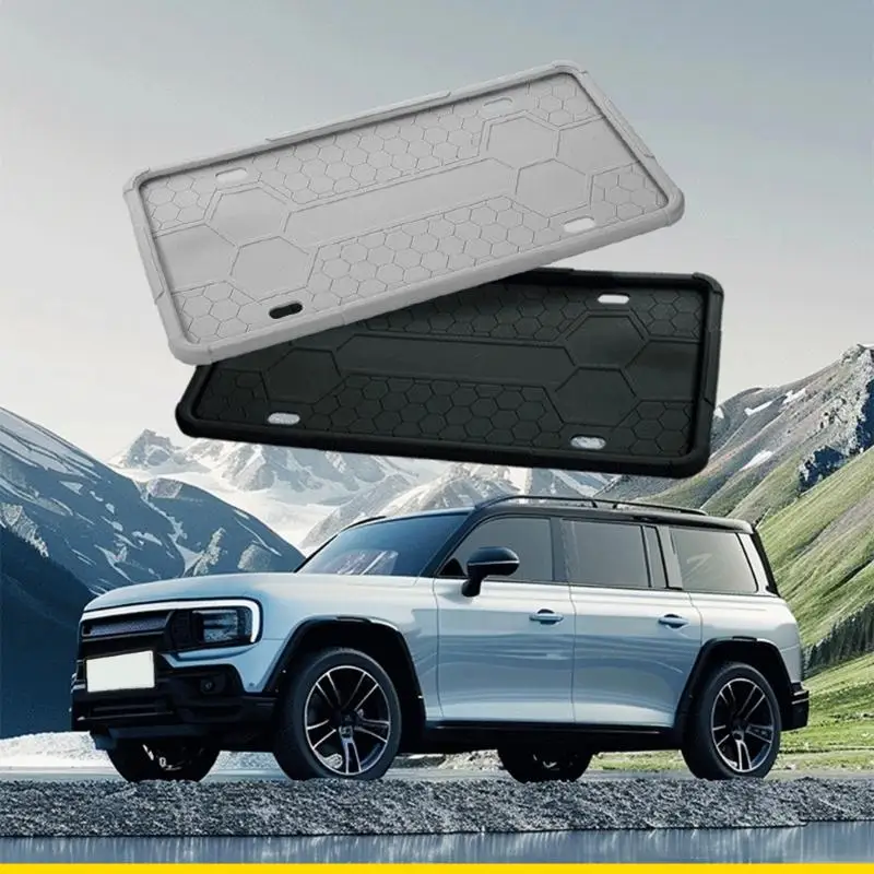 SZCH Weatherproof Flexible License Plate Bracket Support For Vehicles In Rainy Climates Prevents Rust And Noise 2PCS Pack