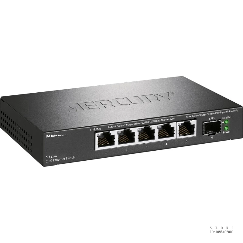 Imagem -03 - Mercúrio-hub e Divisor da Rede Plug And Play Portos 2500mbps Rj45 Porto de 2.5ge Mais Sfp Mais Interruptor do Sfp 10g Se106