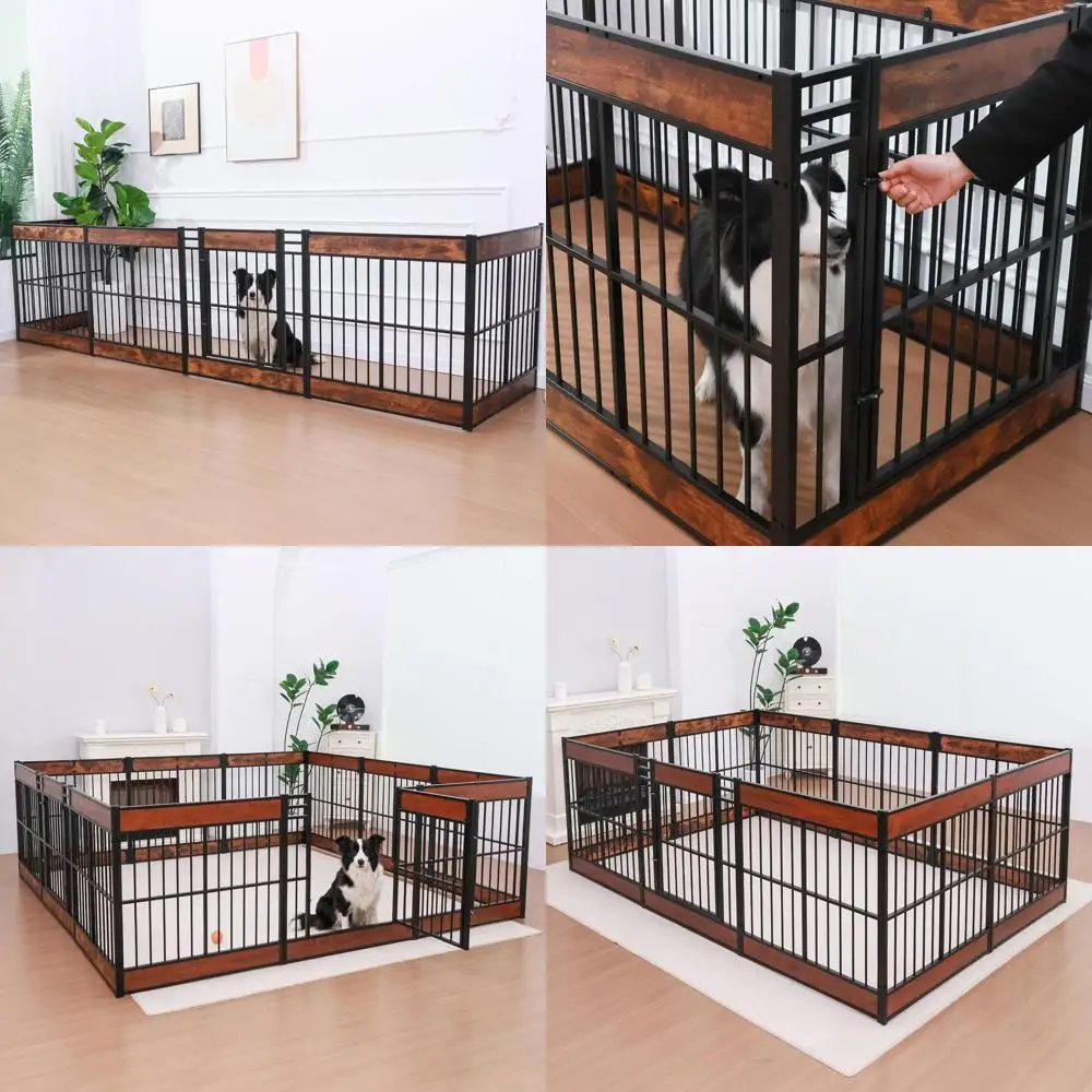 Durable Indoor Dog Playpen 12 Panel Pet Enclosure