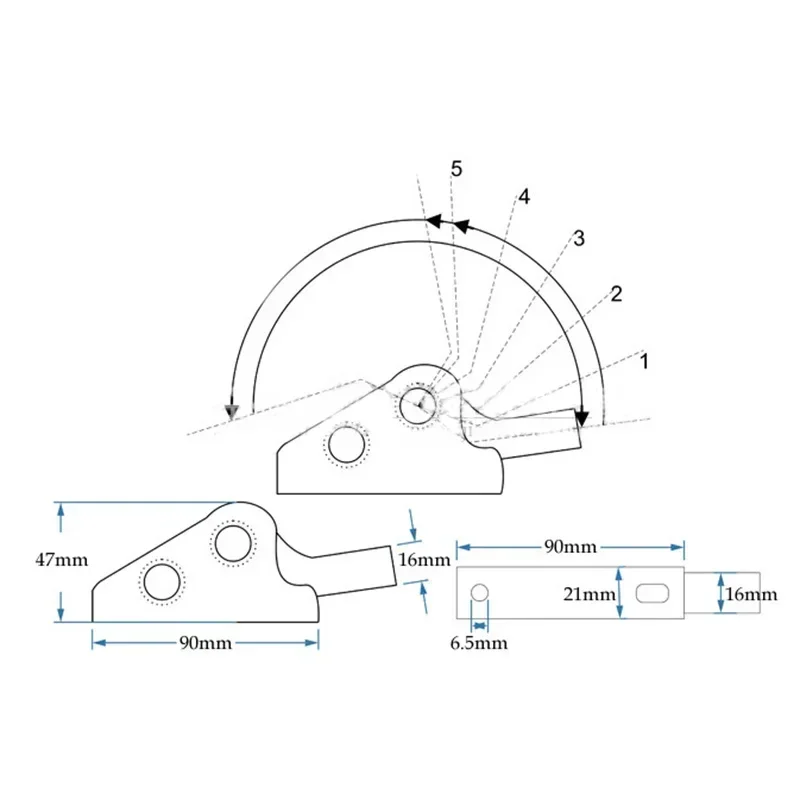 Ratchet Sofa Hinge Folding Connecting 5 Level 180 Degree Spare Parts Backrest Accessory Adjustable High quality