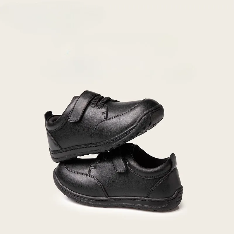 Boys Leather Shoes Children Black Genuine Leather Casual Kids Performance Soft Soled Toddler Flats Baby Girls Cowhide Moccasins