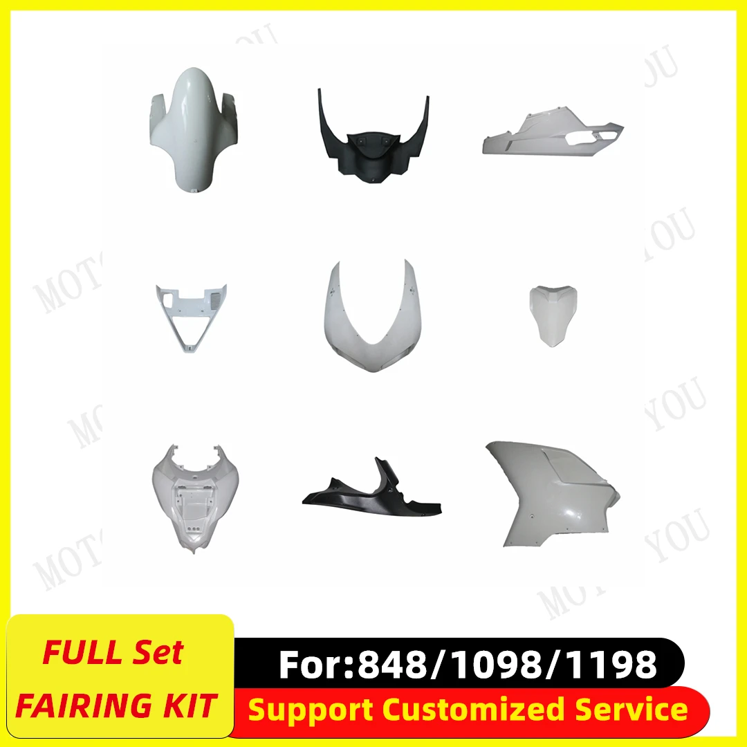

Fairing Kit Fit For Ducati 848 1098 1198 Full Set Motorcycle Fairings Unpainted Bodywork Kits New ABS Plastic