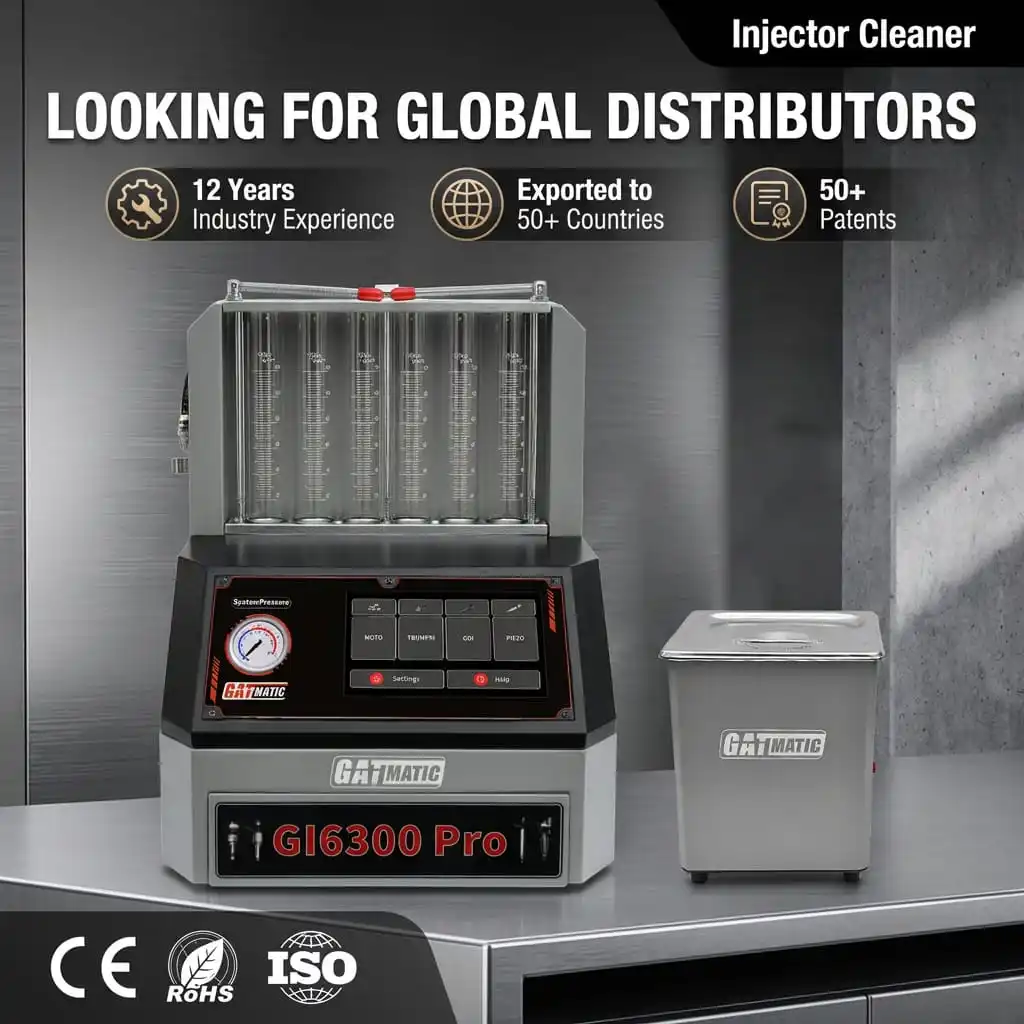 GATmatic 6-Cylinder Automatic Ultrasonic Fuel Injector Cleaner and Tester CE Certified Automotive Diagnostic Tool