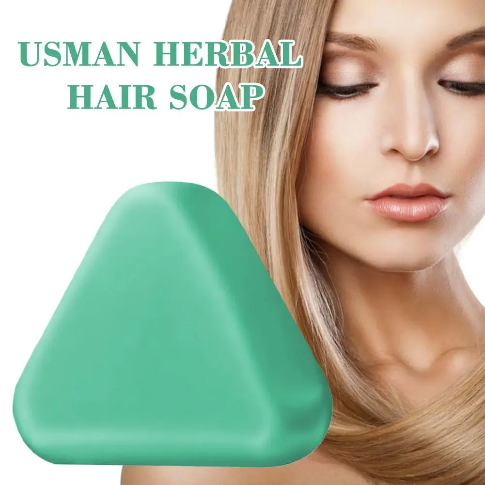 

Usman Herbal Hair Soap Anti-removal Hair Nourishing 120g Cleansing Essential Oil Soap Shampoo Hand-made G1Z4