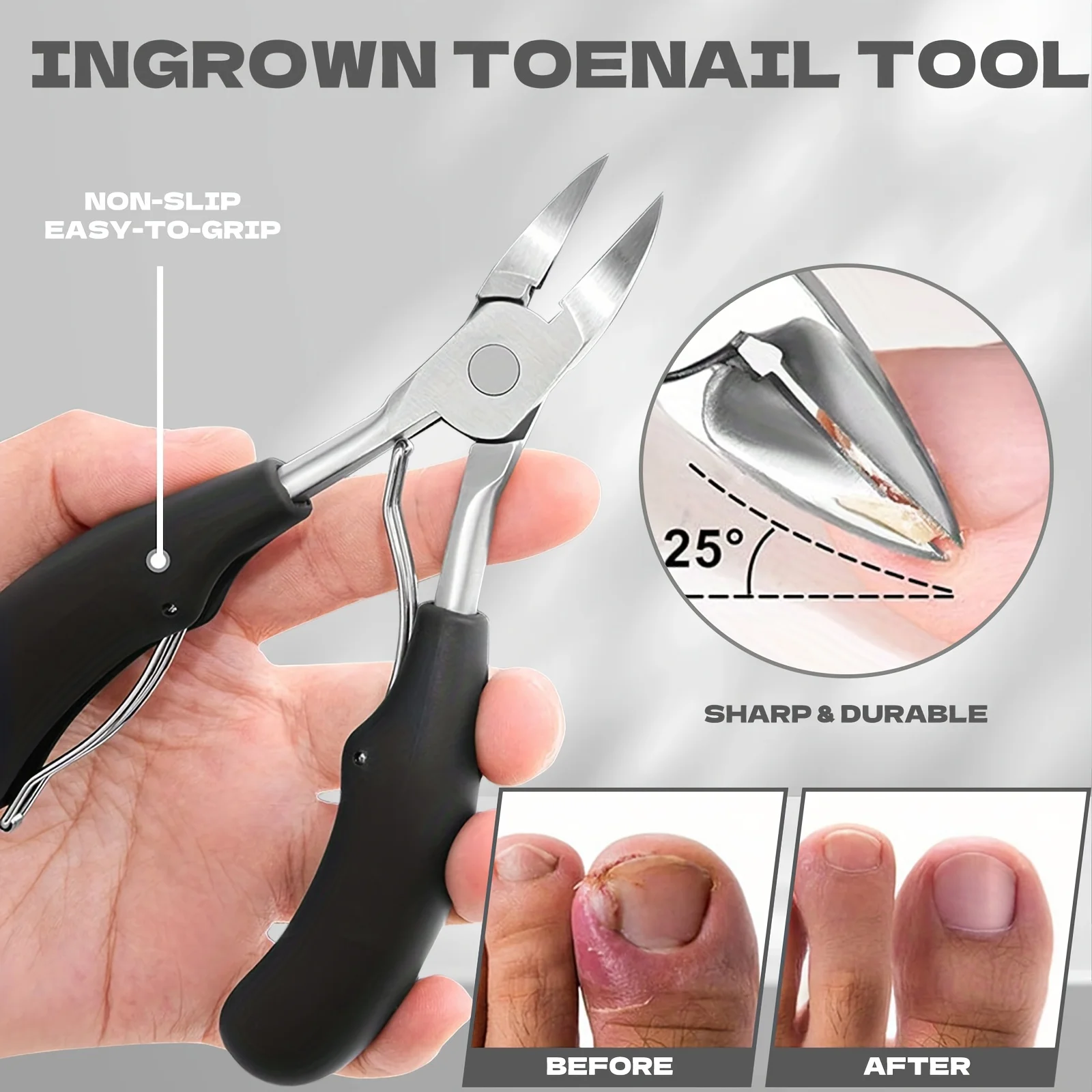 7 pçs/set Cortador de Unhas Conjunto de Ferramentas de Manicure, com Estojo de Viagem Portátil, Pinças de Cutícula E Kit Cortador, Cortador de Unhas Profissional