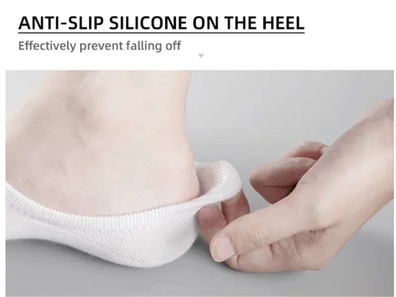 1/5/10/20 Pairs Sommer Herbst Boot Socken Für Männer Frauen Nicht-slip Silikon Unsichtbare Baumwolle Socken männliche Söckchen Hausschuhe – Detail 7