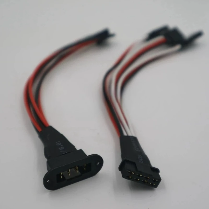MPX 8 Pin Golden Plated Connector Multi-Wires Servo Extension Plug Male Female 2/ 3 Wires for RC Model Fixwing Glider Airplanes