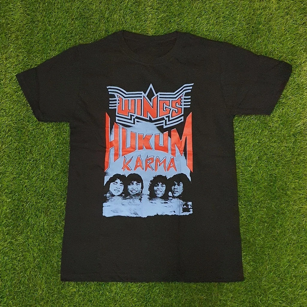 

Wings Hukum Karma Album Rock Band Shirts Rockers T-Shirt MEN WOMEN Guitar Search Awie Cromok Baju Raya Dewa Hidaya Ella Sofea