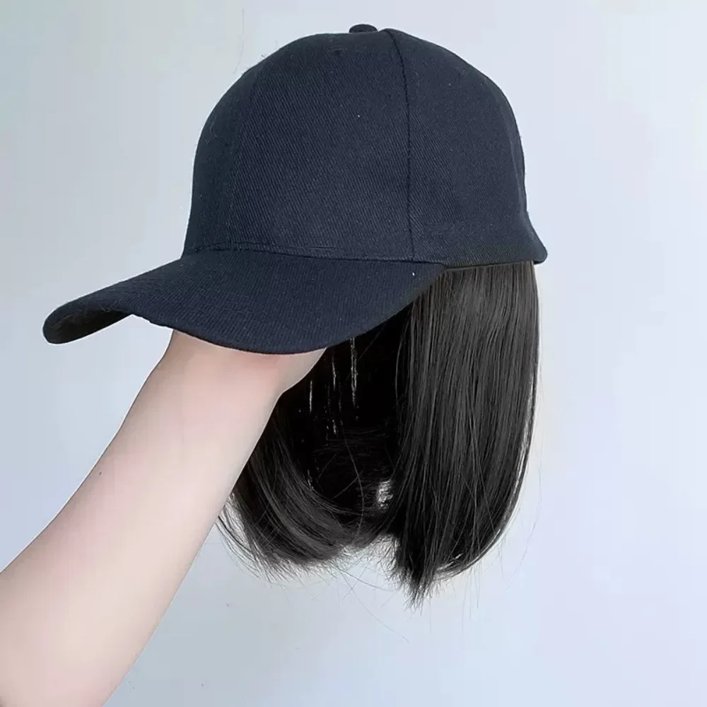 Cool All-in-one Baseball Cap Synthetic Wig Hip-Hop Simulation Short Straight Wigs Fashion Hairdressing