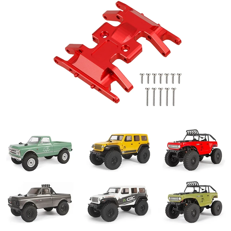 For Axial SCX24 90081 1/24 RC Crawler Car Metal Gearbox Mount Base Transmission Holder Skid Plate Upgrade Parts