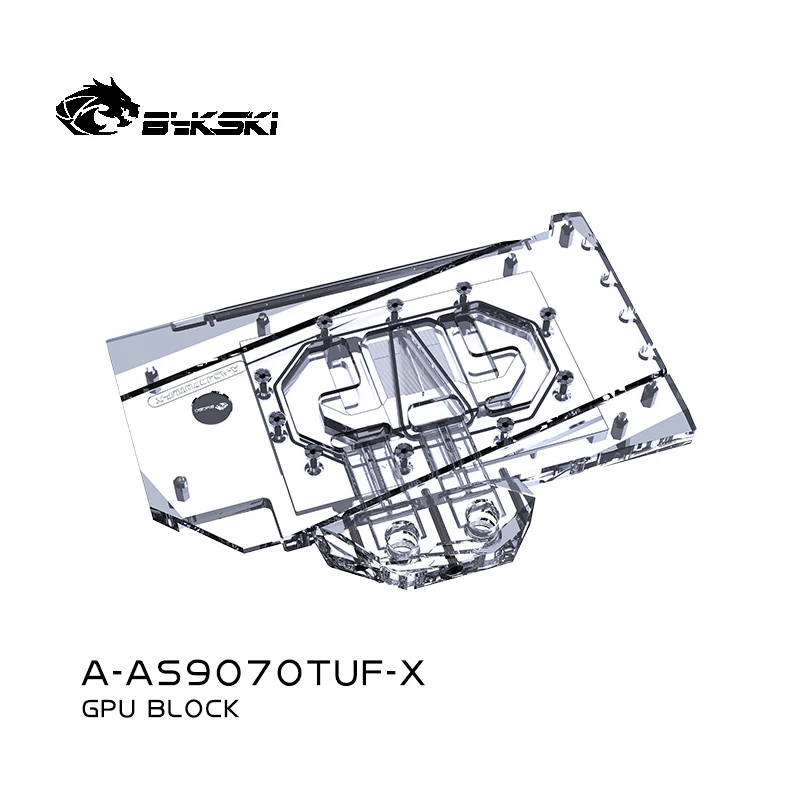 Bykski GPU Block for ASUS TUF-RX9070-O16G-GAMING / RX9070XT PRIME Video Card Water Cooling / Copper RGB Radiator A-AS9070TUF-X
