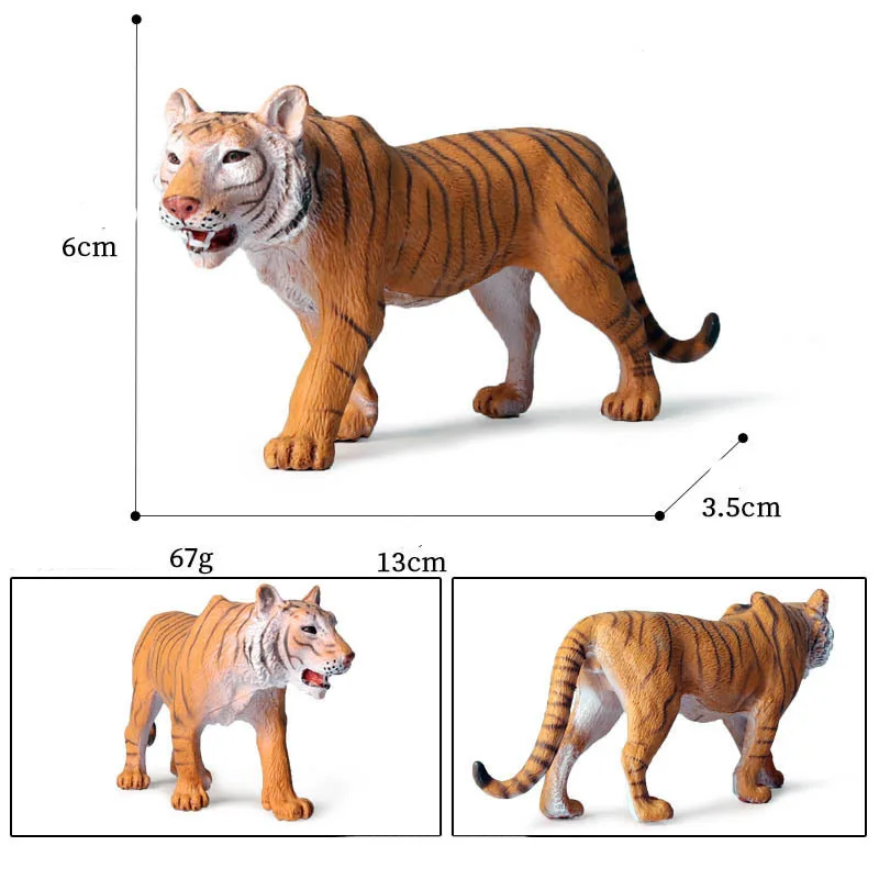 Tiger Family Figures Simulation Wild Animal Tigress Cubs Figurine Model Educational Toy For Kids