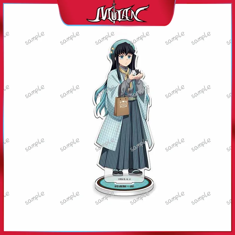16cm Demon Slayer Holiday Dress Up Acrylic Stand Tanjirou Figure Muichirou Statue Shinazugawa Doll Mitsuri Figur Nezuko Toys Boy