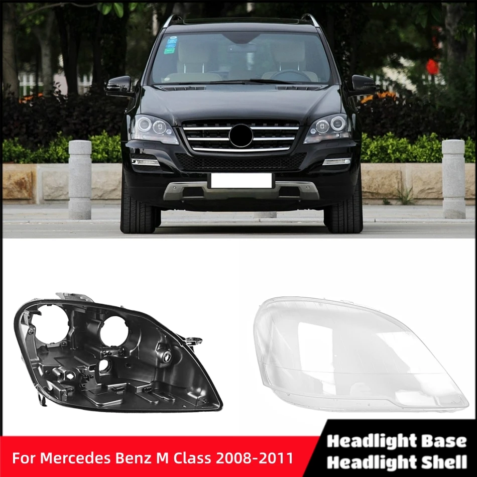 For Mercedes Benz M Class W164 2008 2009 2010 2011 Auto Accessory Car Base Head Lamp Shell Rear Light Lamp Headlight Shell Lens