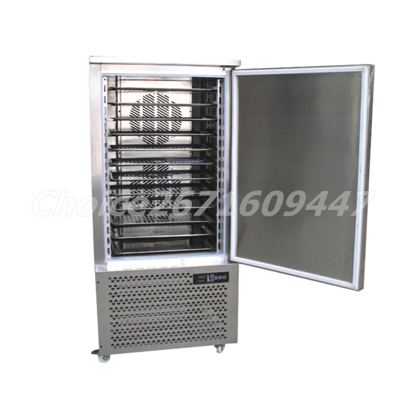 Congelador frío comercial de acero inoxidable de 12 platos, congelador de chorro de enfriamiento rápido de 356l, congelador de baja temperatura a 40 ℃