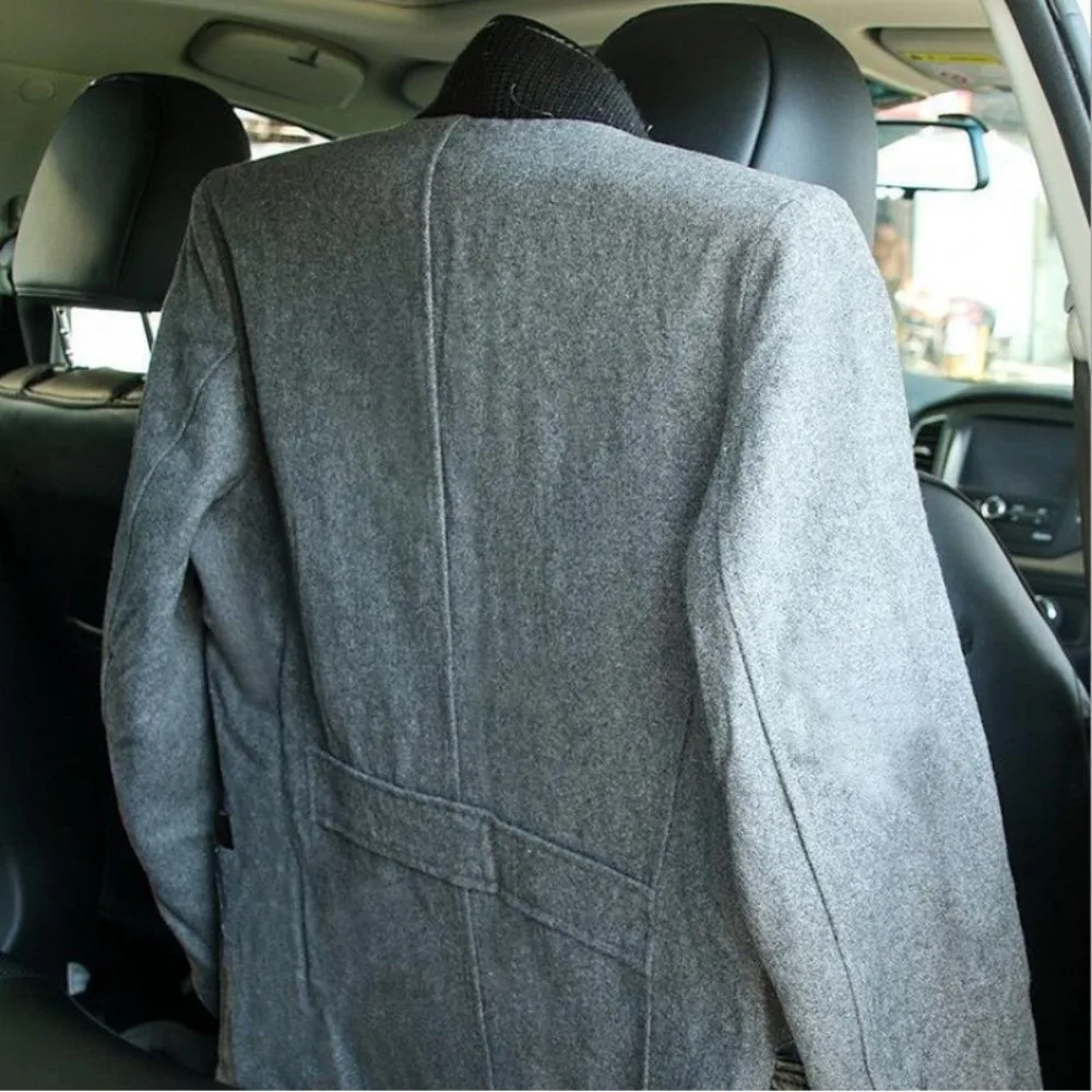 Universal Car Clothes Rack Extendable Stainless Steel Jacket Suit Coat Hanger Hat Holder Quick Installation Back Seat Organizer