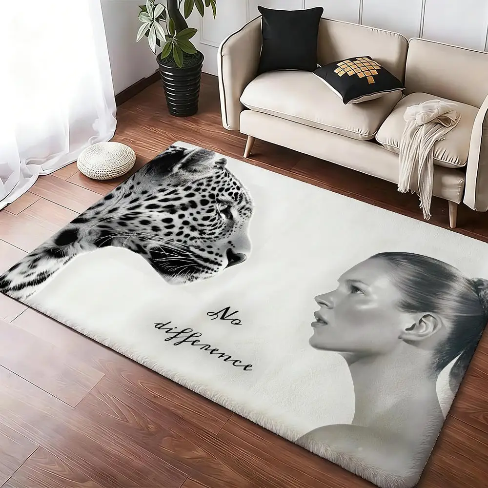 Kate Moss Floor Mat Soft Thickened Absorbent Non-Slip Bedroom Living Room Door Mat Home Decor Flannel Rugs