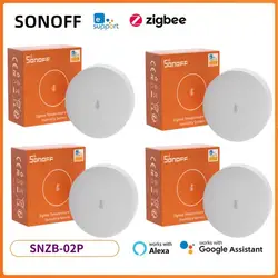 SONOFF SNZB-02P Zigbee temperatuur- en vochtigheidssensor Smart Home thermometer detector via Ewelink Alexa Google Home Smartthings