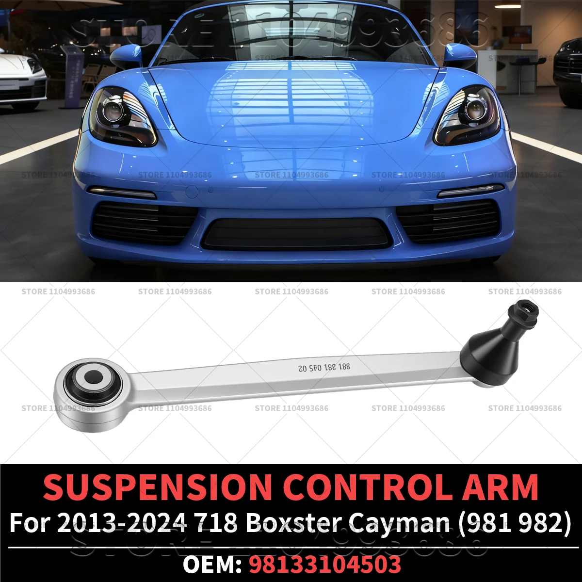 

Для Porsche 2013-2024 718 Boxster Cayman 981 982 шаровой рычаг задней подвески Jiont OEM 98133104503 98133104501 98133104502