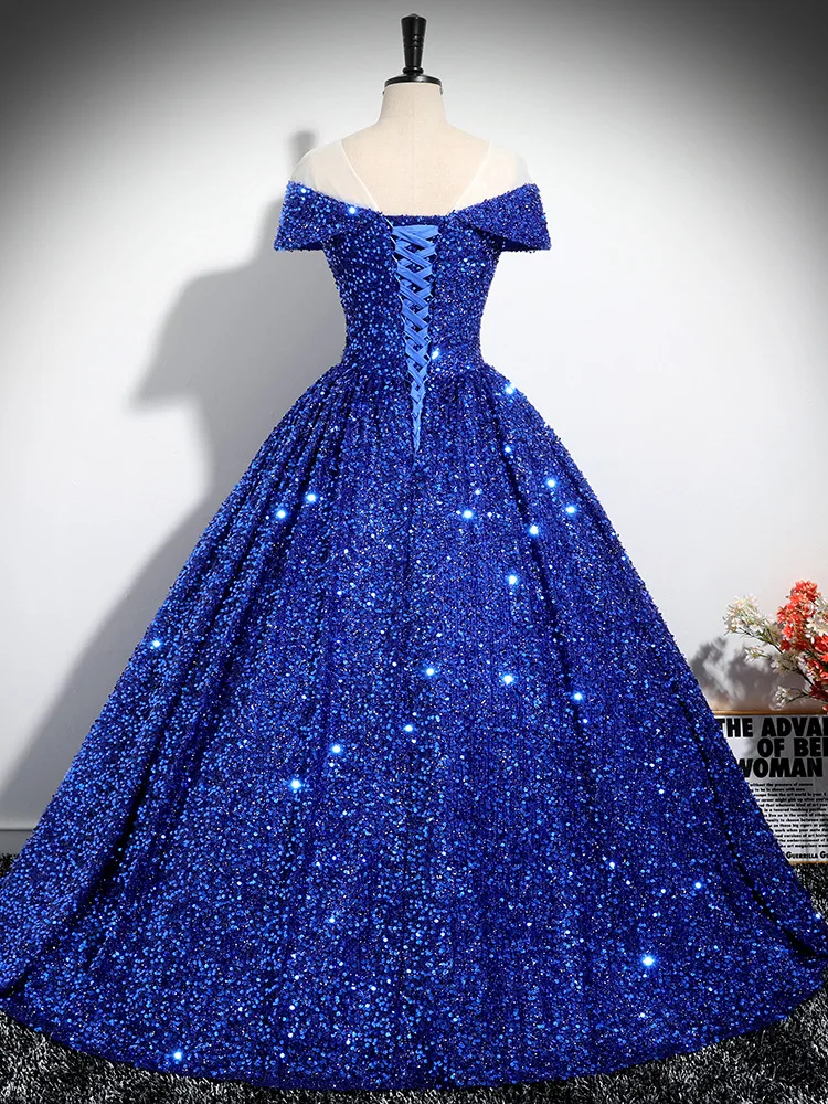 Customized Ball Gown Quinceanera Dresses Sequins Shiny Prom Evening Birthday Party Gowns Formal robes de soirée image 5